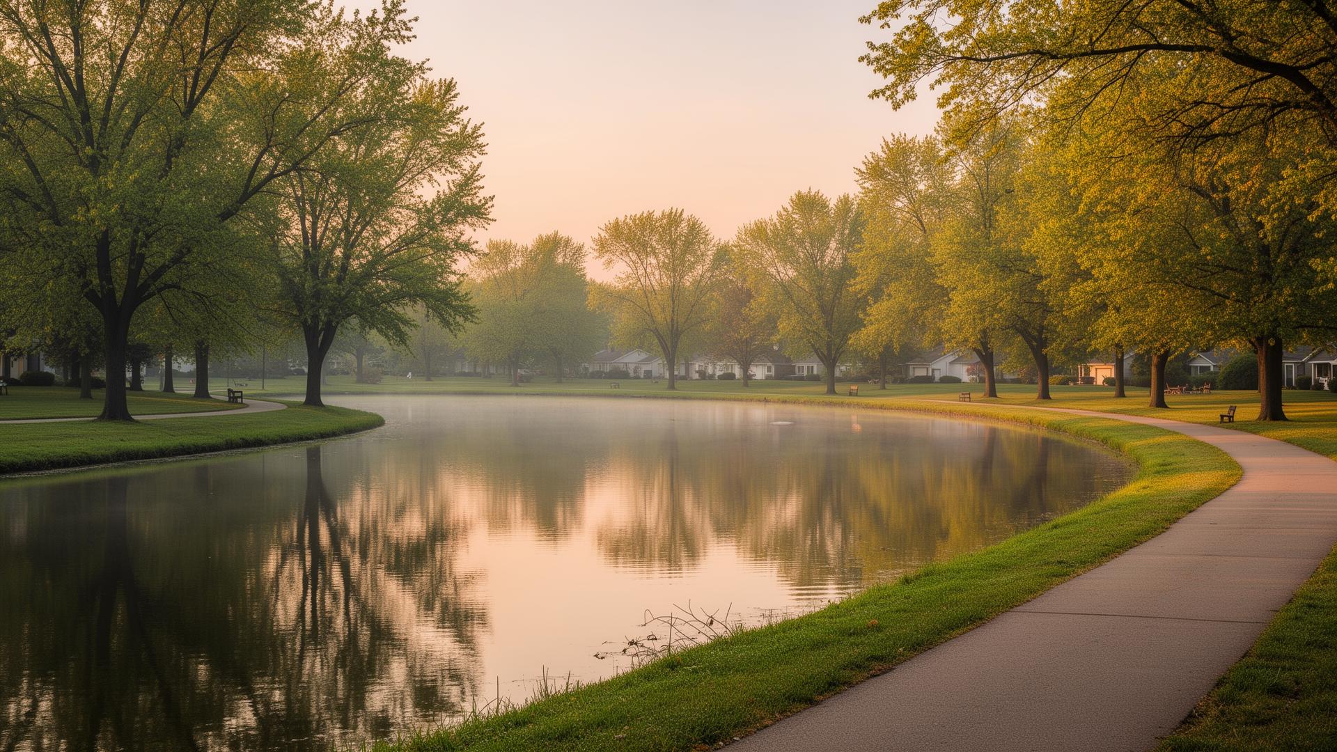 Lake Arlington at quiet sunrise